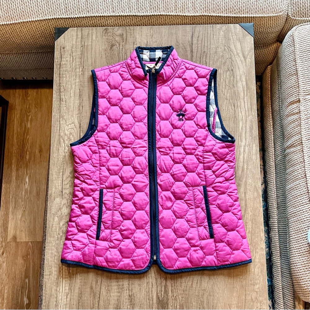 🆕 Navy & Purple Brooks Brothers Quilted Vest / Size: Small